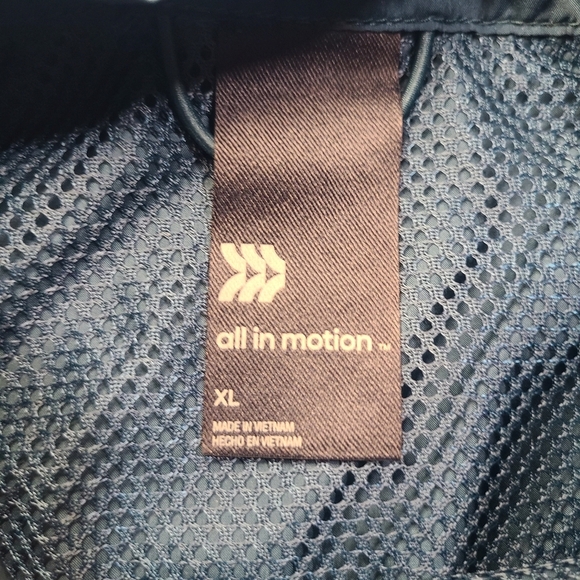 All in Motion Womens Teal Hooded Windbreaker Jacket | Size XL | Sport Zip-up - Picture 11 of 11